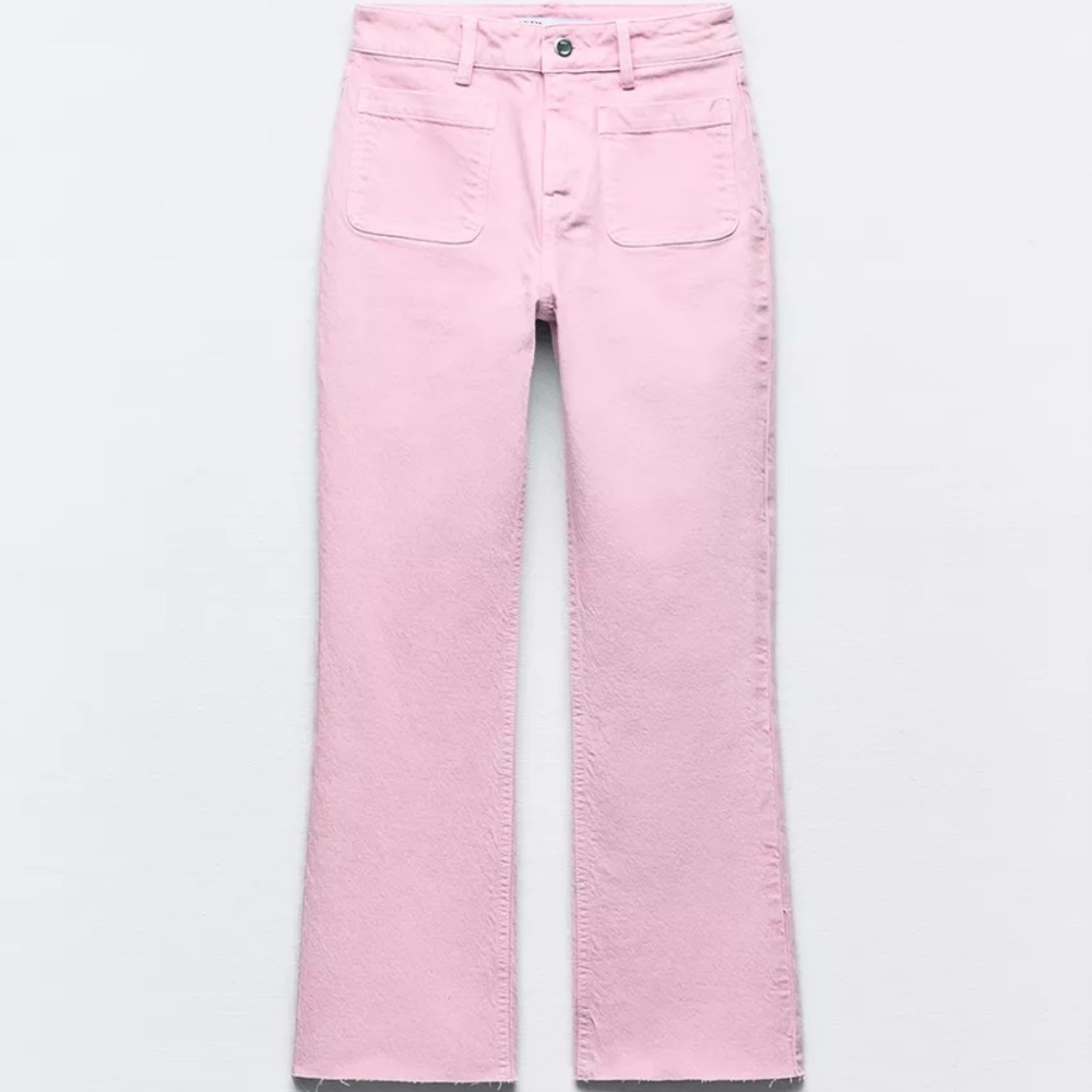 Zara High Rise Pink Jeans - Picture 2 of 2
